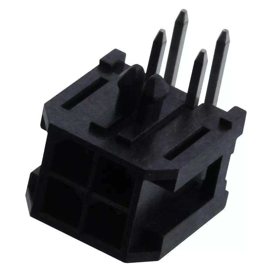 AMPHENOL COMMUNICATIONS SOLUTIONS CONN, R/A HEADER, 4POS, 2ROW, 3MM, G881A04001TEU