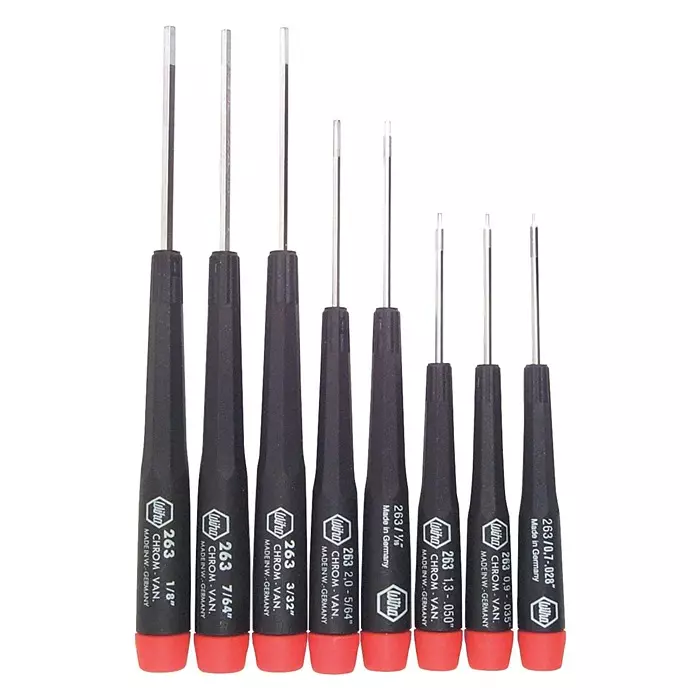 WIHA TOOLS 8 PIECE Precision-Series Inch Hex Driver Set, 26391