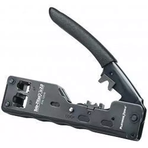 PLATINUM TOOLS Tele-Titan Xg 2.0 Cat6A/10Gig Crimper Combo Pack With 10 Connectors, 12517C (Pack of 10)