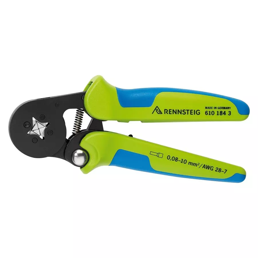 RENNSTEIG Crimp Tool, Hand, 28Awg-7Awg Ferrule, 610 184 3