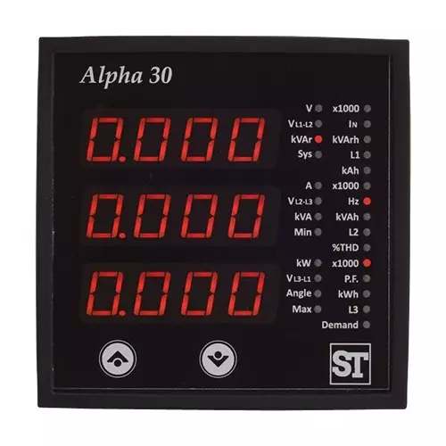 SIFAM TINSLEY Multifunction Meter, Digital, 5A, 300V, AP30-21MVRDZ0000AN