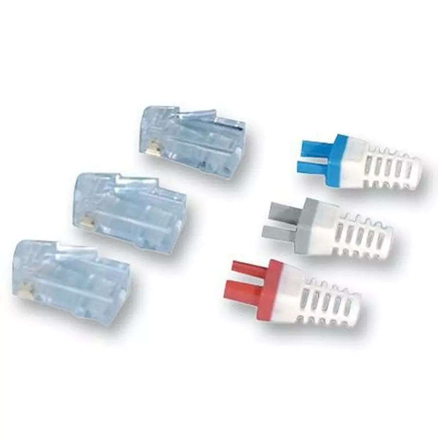 PLATINUM TOOLS Connector Kit, Ez-Rj45 Cat 6+ & Strain Relief, 100 011C
