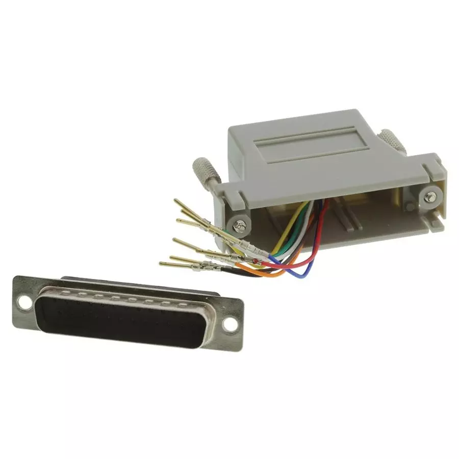 AIM CAMBRIDGE - CINCH CONNECTIVITY Mod Adaptor Kit, Db25 Plug-Rj45, Grey, 40-9588M