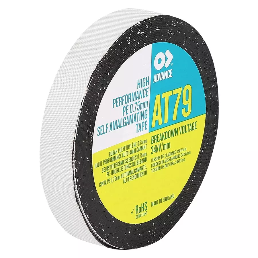 ADVANCE TAPES Tape, Polythene Film, 10M X 19Mm, AT79 BLACK 10M X 19MM