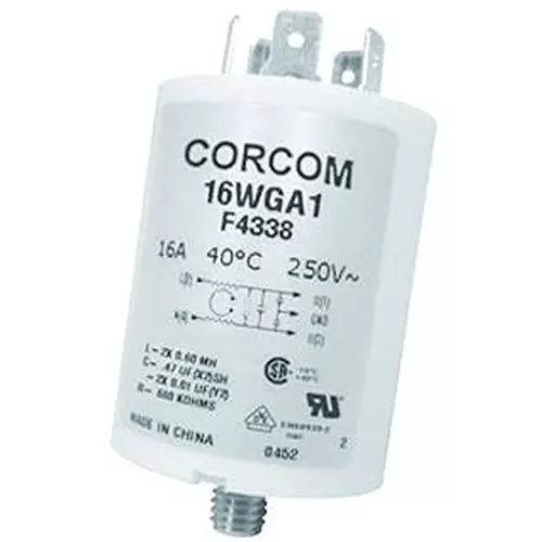 CORCOM - TE CONNECTIVITY FILTER, EMI / RFI, IEC, 16A, 200uA, 16WGF1
