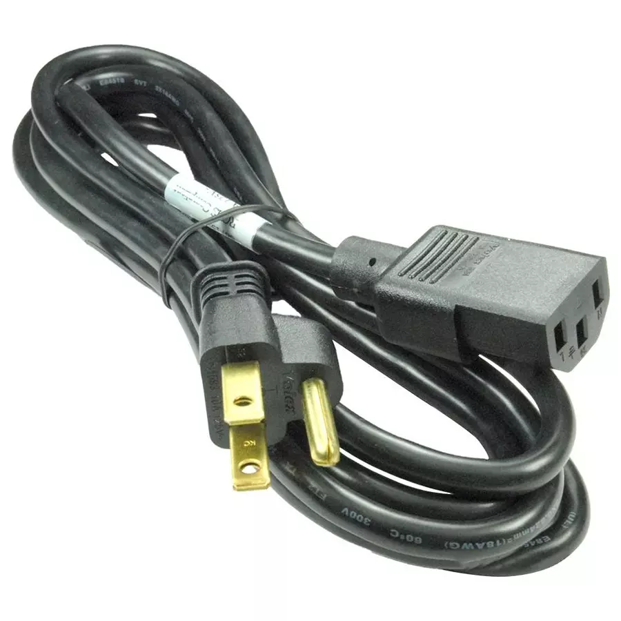 VOLEX POWER CORD NEMA5-15P/IEC, 7.5FT, 10A BLACK, 17250 10 B1