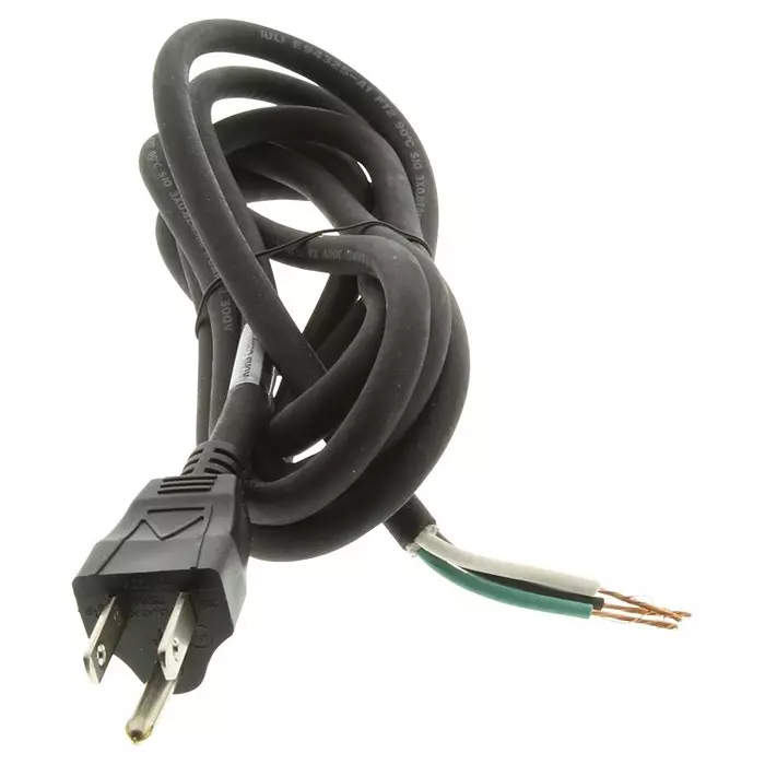 VOLEX POWER CORD, NEMA5-15P, 8FT, 10A, BLACK, 17409 10 B1