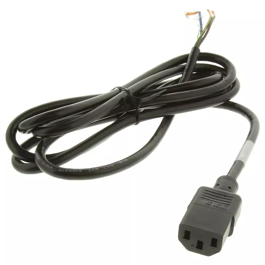 VOLEX POWER CORD, IEC60320C-13, 2M, 10A, BLACK, 17749
