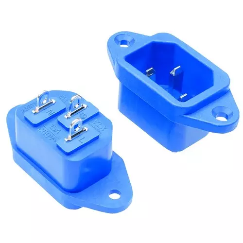 VOLEX CONNECTOR, POWER ENTRY, PLUG, 10/15A, SOLDER TAB, IN-VAC14KS-001
