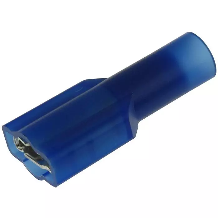 3M Terminal, Female Disconnect, 0.25", Crimp, Blue, FDI14-250Q (Pack of 25 Pcs)