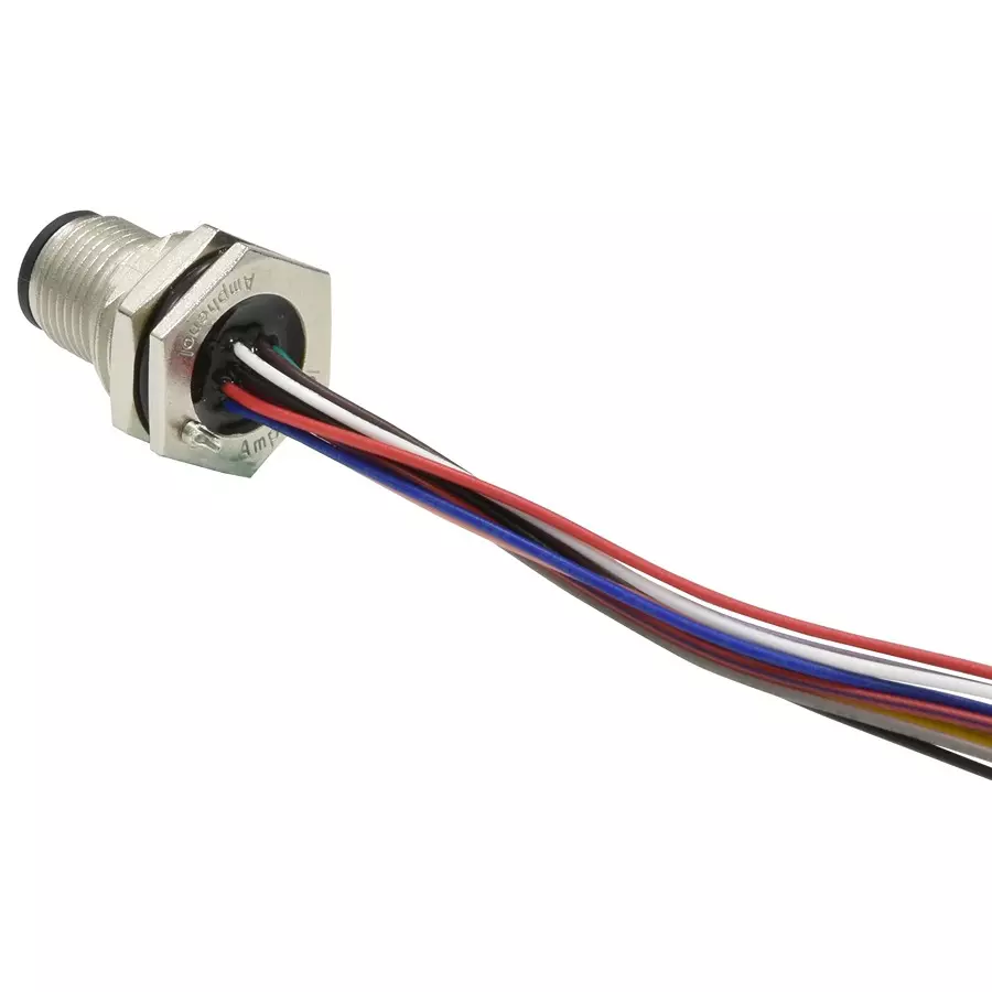 AMPHENOL LTW Sensor Cord, M12 Plug-Free End, 11.8", MSAS-10PMMS-SF8C30