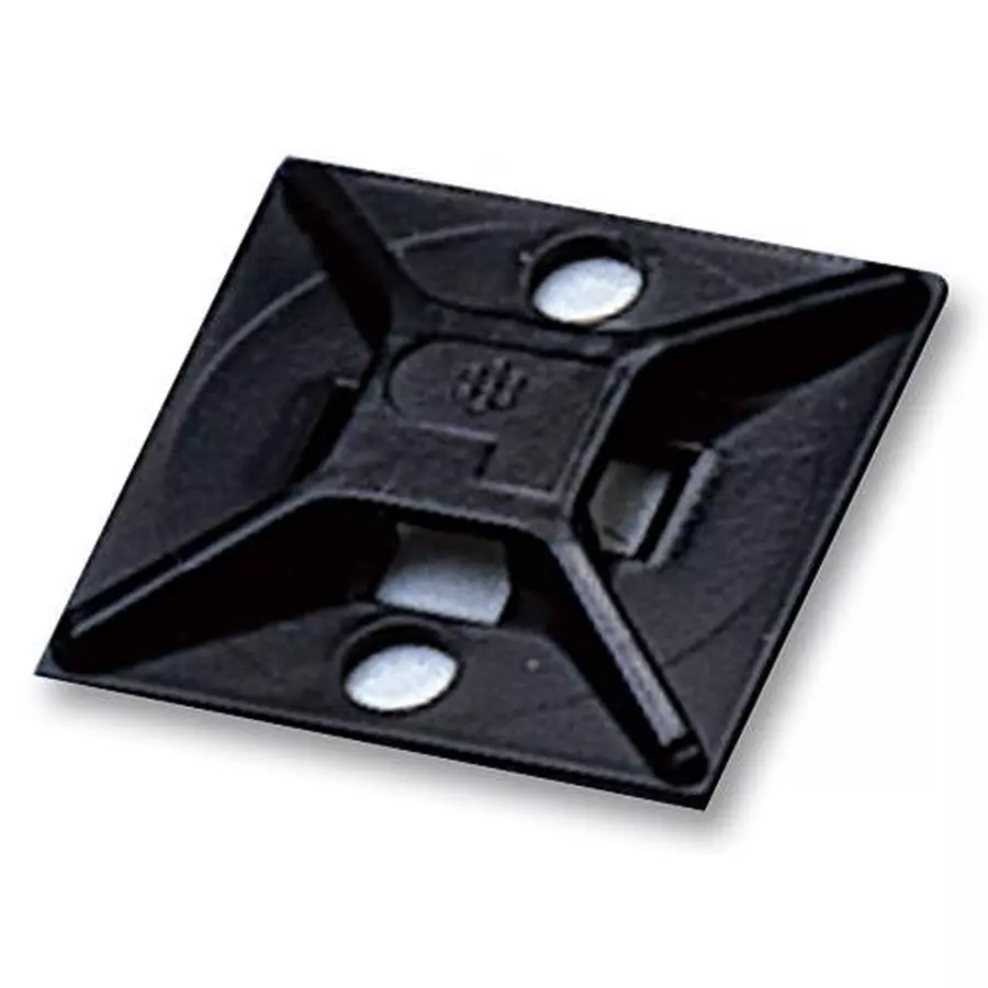PANDUIT Tie Holders & Mountings MOUNT, ADHESIVE, ABS, OUTDOOR, PK100, ABM2S-AT-C0 (Pack of 100)