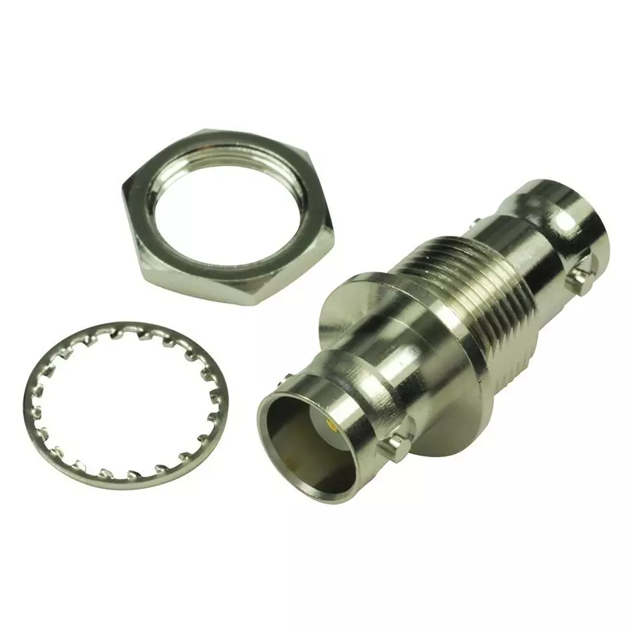 AMPHENOL RF BULKHEAD ADAPTER, BNC JACK-BNC JACK, 112437.