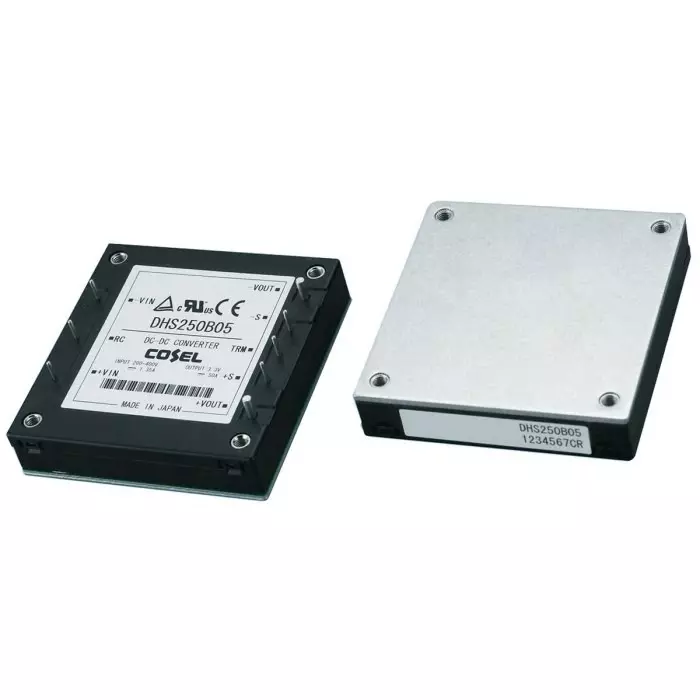 Cosel DHS DC-DC Converter, 5 V DC/ 50A Output, 200 - 400 V DC Input, 250W, PCB Mount, +100°C Max Temp, -40°C Min, DHS250B05