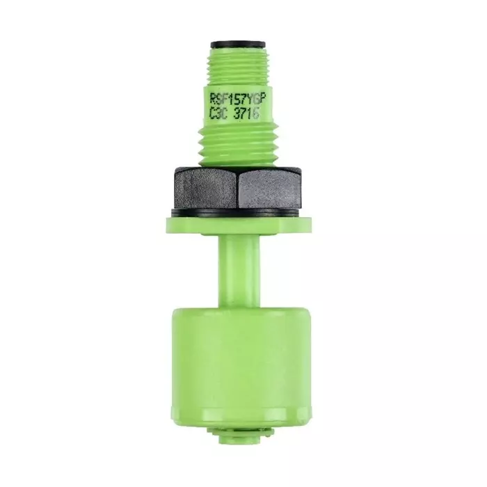 SENSATA / CYNERGY3 RSF150 Series Vertical Polyvinylidene Fluoride Float Switch NO/NC 240V AC Max 120V DC Max, RSF157YGP/RS