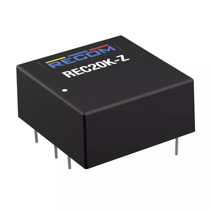 RECOM POWER DC-DC Converter 3.3 V DC 5A Output 9-36 V DC Input 20 W Through Hole, REC20K-243.3SZ (Pack of 18 Pcs)