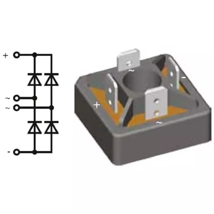 IXYS SEMICONDUCTOR Bridge Rectifier Module 38 A 1200 V 4-Pin, VBO25-12NO2 (Pack of 10 Pcs)