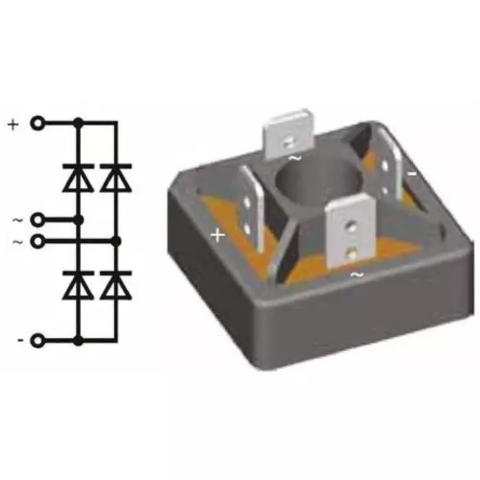 IXYS SEMICONDUCTOR Bridge Rectifier Module 38 A 1600 V 4-Pin, VBO25-16NO2 (Pack of 10 Pcs)
