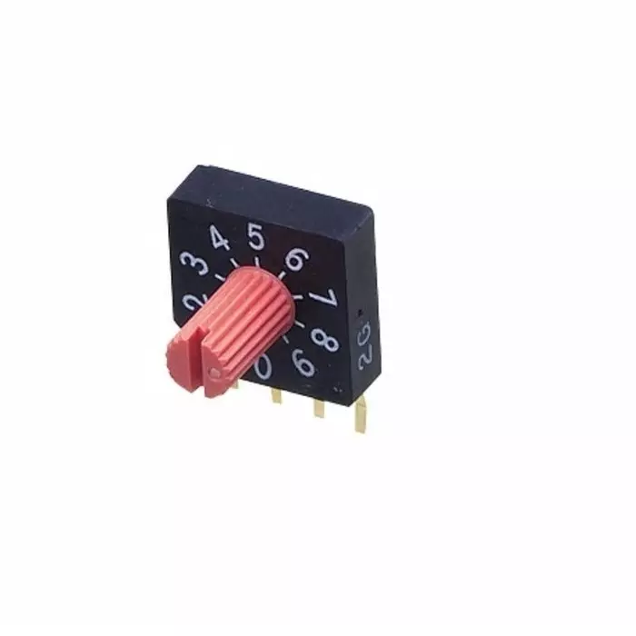 NIDEC COPAL ELECTRONICS GMBH SC-1000 Series Rotary Switch 16 Position 100 mA Pin Terminal, SC-1110W (Pack of 2 Pcs)