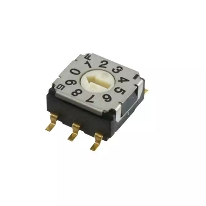 NIDEC COPAL ELECTRONICS GMBH SH-7000 Series BCD Rotary Switch 10 Position 100 mA Gull Wing Terminal, SH-7030TB (Pack of 500 Pcs)