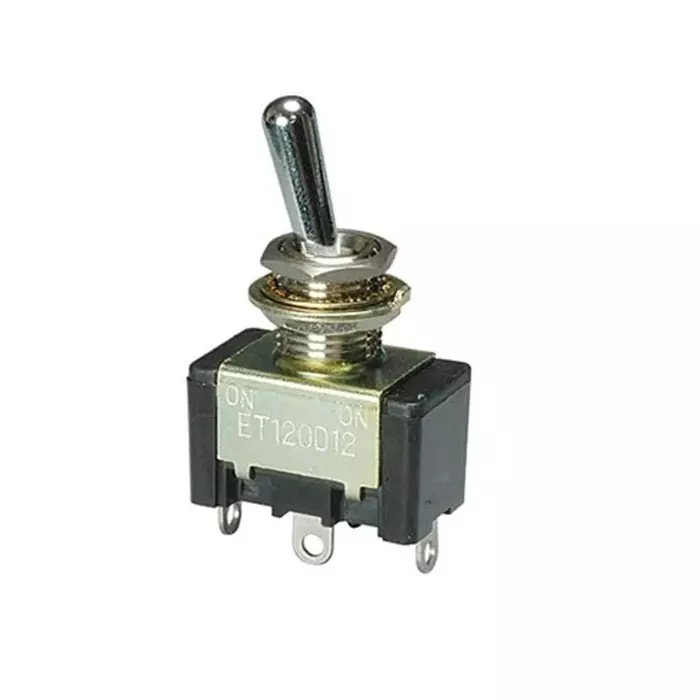 NIDEC COPAL ELECTRONICS GMBH Toggle Switch PCB Mount On-Off-On SPDT Solder Terminal, ET115E12-Z (Pack of 10 Pcs)