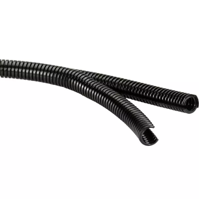 Flexicon Parallel Corrugated Conduit 42mm Nominal Diameter Nylon 6 Black, FPADS42B-25M