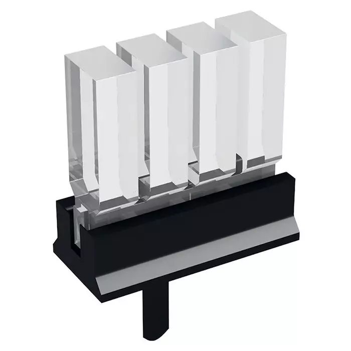 MENTOR PCB Mounted 4-Way LED Light Pipe Clear Rectangle Lens, 1296.4114 (Pack of 5 Pcs)