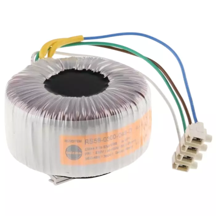 Nuvotem Talema Toroidal Transformer 230V AC 48V AC 300VA 1 Output, 58-0300-048-D