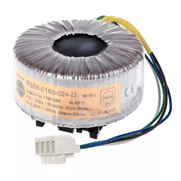 Nuvotem Talema Toroidal Transformer 230V AC 24V AC 160VA 1 Output, 58-0160-024-D