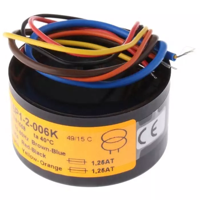 Nuvotem Talema Toroidal Transformer 230V AC 2 x 6V AC 15VA 2 Output, 0015P1-2-006K