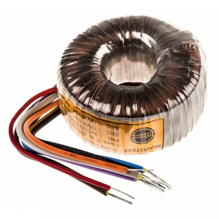 Nuvotem Talema Toroidal Transformer 115 V AC 230 V AC 2 x 12V AC 15VA 2 Output, 91224-P2S