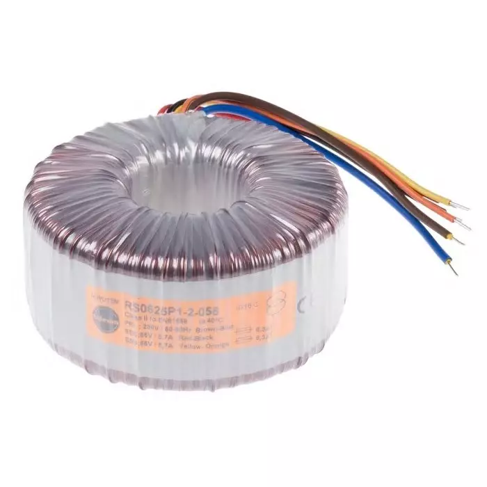 Nuvotem Talema Toroidal Transformer 230V AC 2 x 55V AC 625VA 2 Output, 0625P1-2-055
