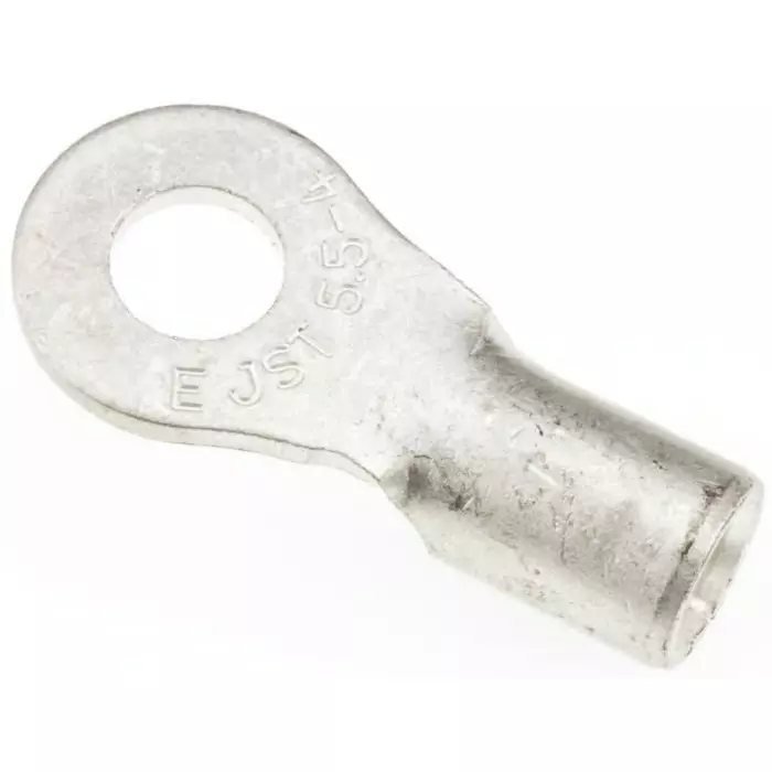 JST (JAPAN SOLDERLESS TERMINALS) R Uninsulated Ring Terminal 4mm Stud Size 2.6mm² to 6.6mm² Wire Size, 5.5-4 (Pack of 100 Pcs)