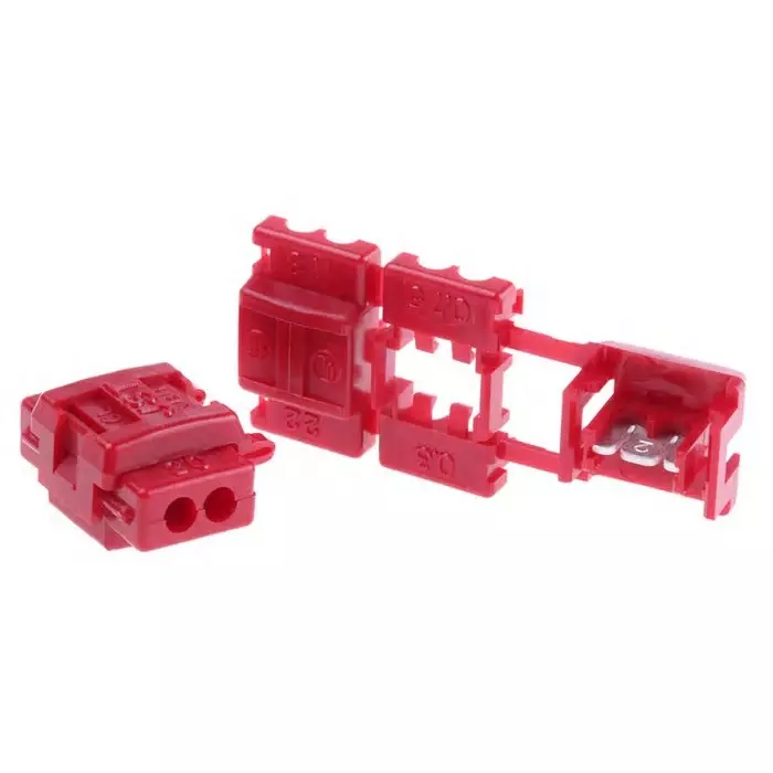 JST (JAPAN SOLDERLESS TERMINALS) CL Series Tap Splice Connector Red Insulated Tin 22 - 18 AWG, CL-2218S (Pack of 5 Pcs)