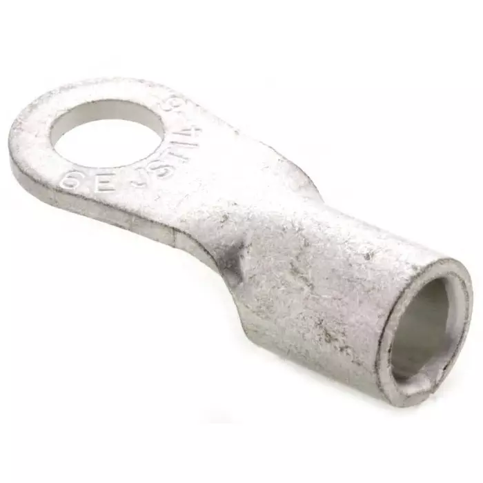 JST (JAPAN SOLDERLESS TERMINALS) R Uninsulated Ring Terminal 6mm Stud Size 10.5mm² to 16.78mm² Wire Size, 14-6 (Pack of 50 Pcs)