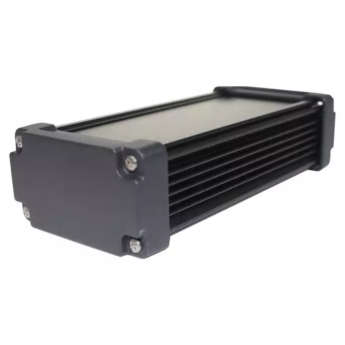 Takachi Electric Industrial AWN Black Aluminium Heat Sink Case 240x106.3x56.3 mm, AWN11-6-24EBB