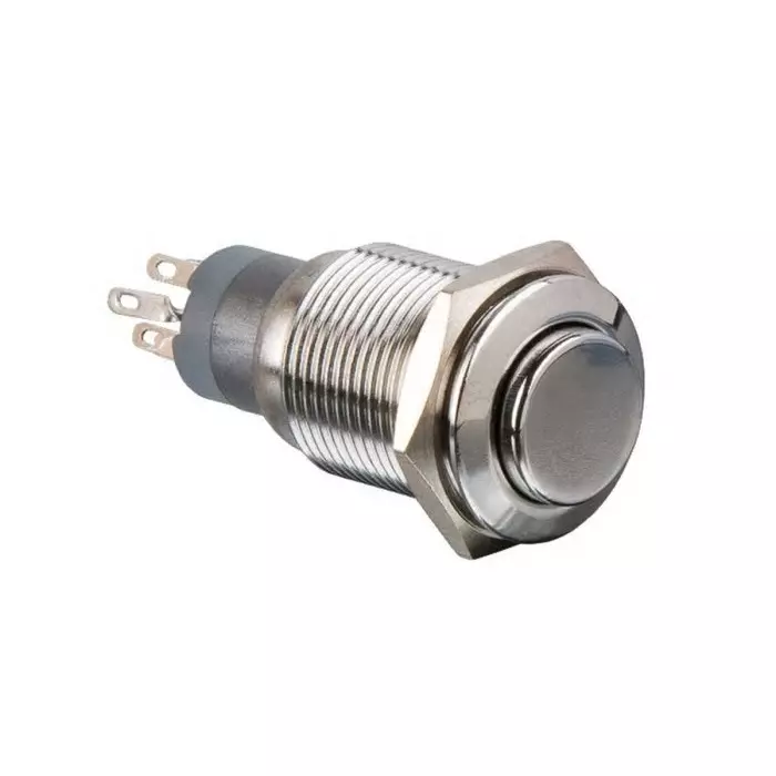 ARCOLECTRIC (BULGIN LIMITED) Push Button Switch Momentary Panel Mount 16.2 mm Cutout DPDT 250V AC IP67, MP0045/3D0NN000S