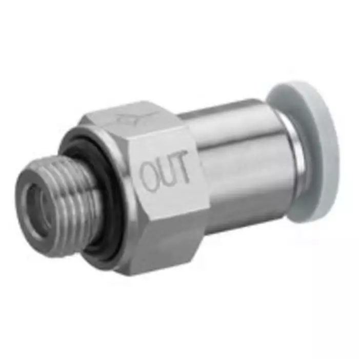 EMERSON – AVENTICS QR1-ANR Non Return Valve G 1/8 Female Inlet 6 mm Tube Inlet G 1/8 Male Outlet, R412005566 (Pack of 5 Pcs)