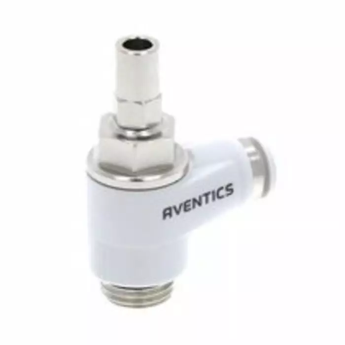 EMERSON – AVENTICS CC04 Series Tube Flow Valve 4 mm Tube Inlet Port x G 1/8 Outlet Port, 0821200192