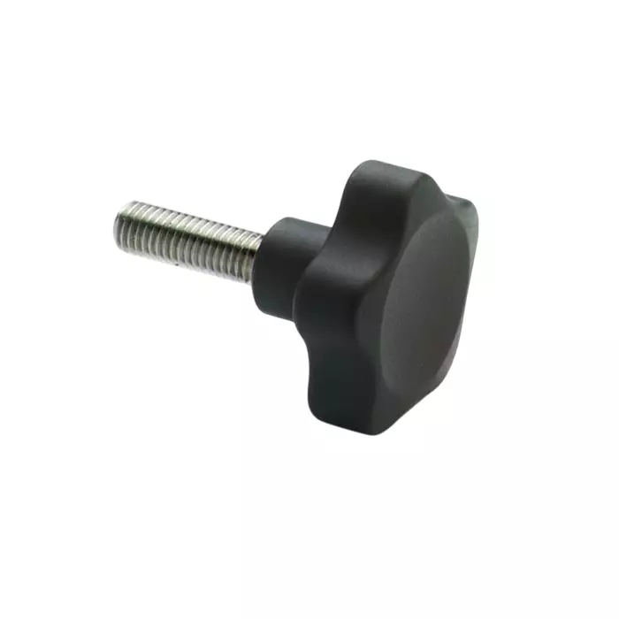 Elesa Glass Fibre Reinforced Polyamide Knob M6 x 16 Threaded Stud, 166262 (Pack of 10 Pcs)