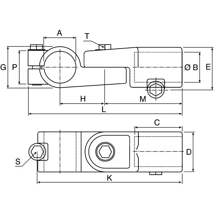 Rose+Krieger Hinge Clamp Connecting Component Strut Profile 40 mm, 184000010200