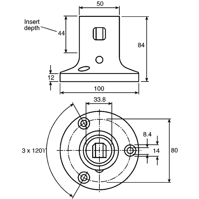 Rose+Krieger Base Clamp 40mm, 13403427025