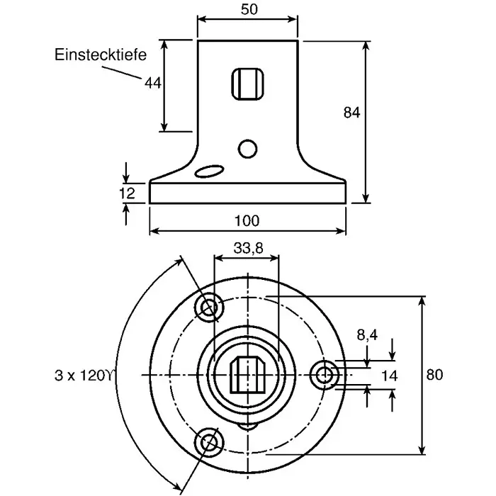 Rose+Krieger Base Clamp 40mm, 13403427025
