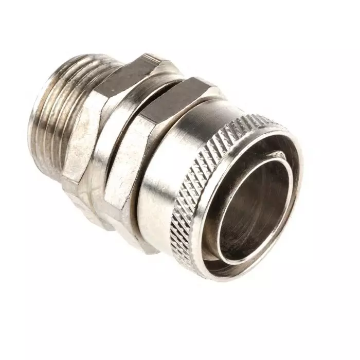 Adaptaflex Swivel Conduit Fitting 20mm Nominal Size M20 Brass Silver IP54 Rating, 7TCA296020R0153SP20/M20/B (Pack of 10 Pcs)