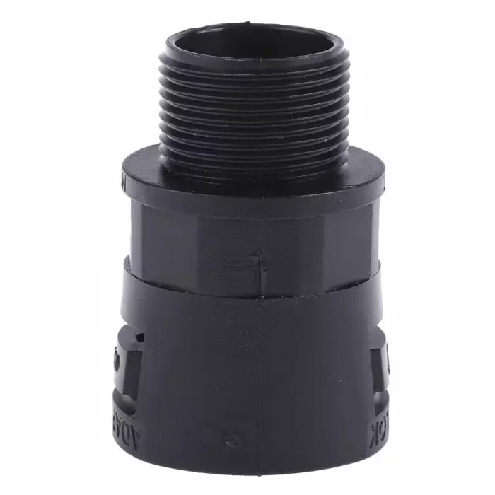Adaptaflex Straight Conduit Fitting 28mm Nominal Size M25 Nylon 66 Black IP66 Rating, 7TCA296000R0797AL28/M25/A/BL (Pack of 5 Pcs)