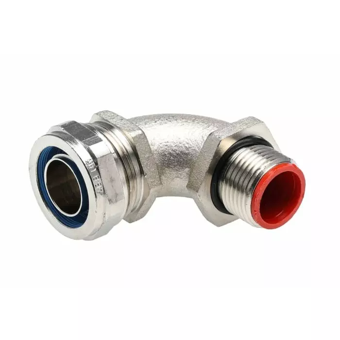 Adaptaflex Straight Conduit Fitting 20mm Nominal Size M20 Nickel Plated Brass Silver, 7TCA296030R0160SPL20/M20/C90 (Pack of 10 Pcs)