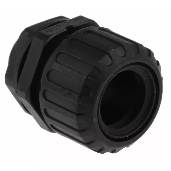 Adaptaflex Straight Conduit Fitting 21mm Nominal Size M20 Nylon 66 Black, ASF21/M20/A (Pack of 5 Pcs)