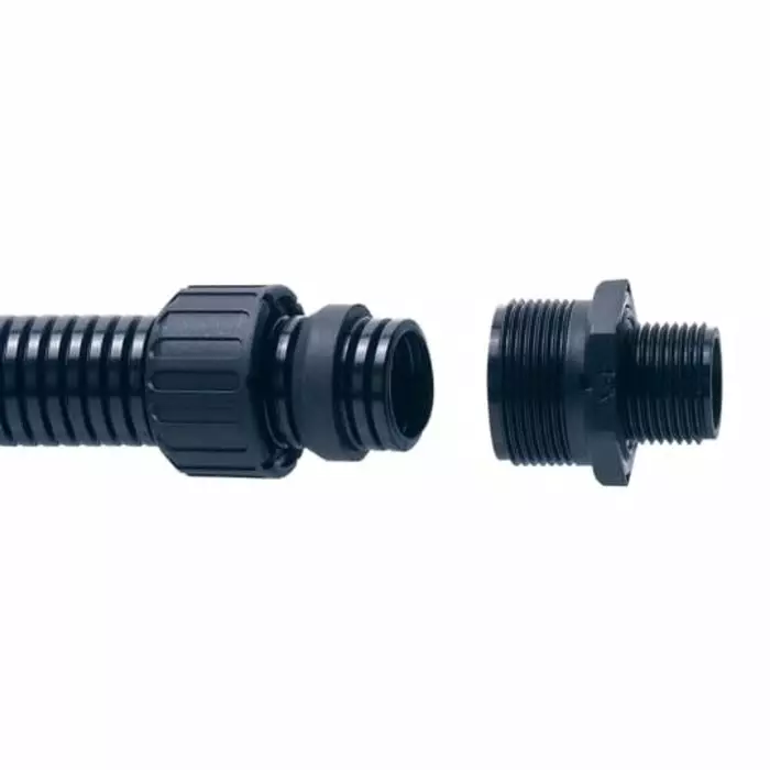 Adaptaflex Straight Conduit Fitting 21mm Nominal Size M20 Nylon 66 Black, ASF21/M20/A (Pack of 5 Pcs)