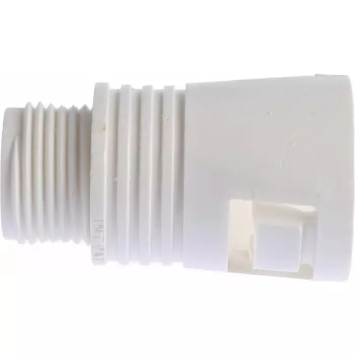 Adaptaflex Straight Conduit Fitting 20mm Nominal Size M20 Polyamide White IP65 Rating, 7TCA296140R0019KF20/M20/A/W (Pack of 10 Pcs)