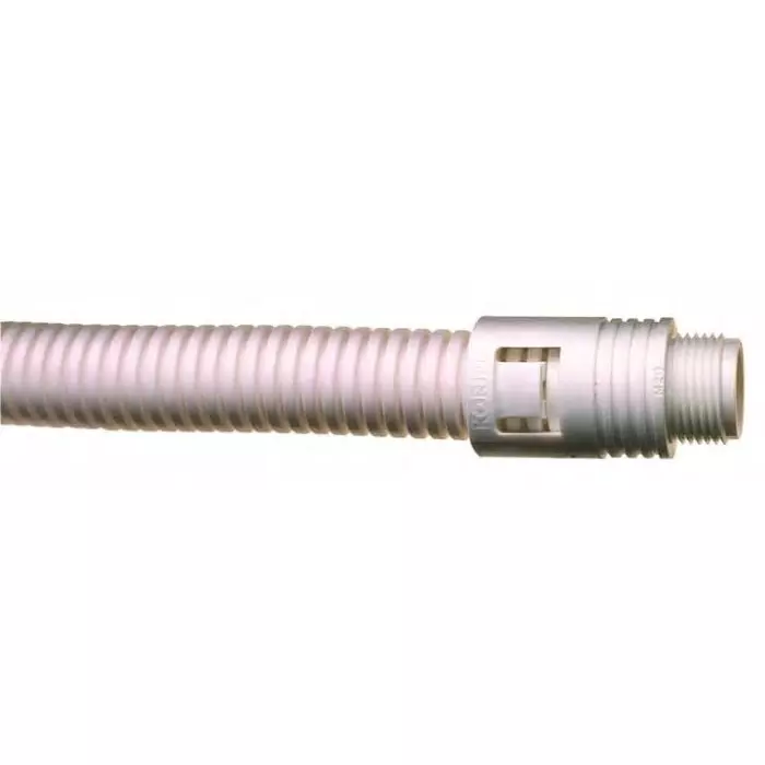 Adaptaflex Straight Conduit Fitting 20mm Nominal Size M20 Polyamide White IP65 Rating, 7TCA296140R0019KF20/M20/A/W (Pack of 10 Pcs)